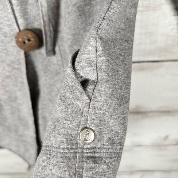 Neon Buddha Heathered Grey Cotton Blend Button Front Stretch Jacket Size S - Picture 4 of 7